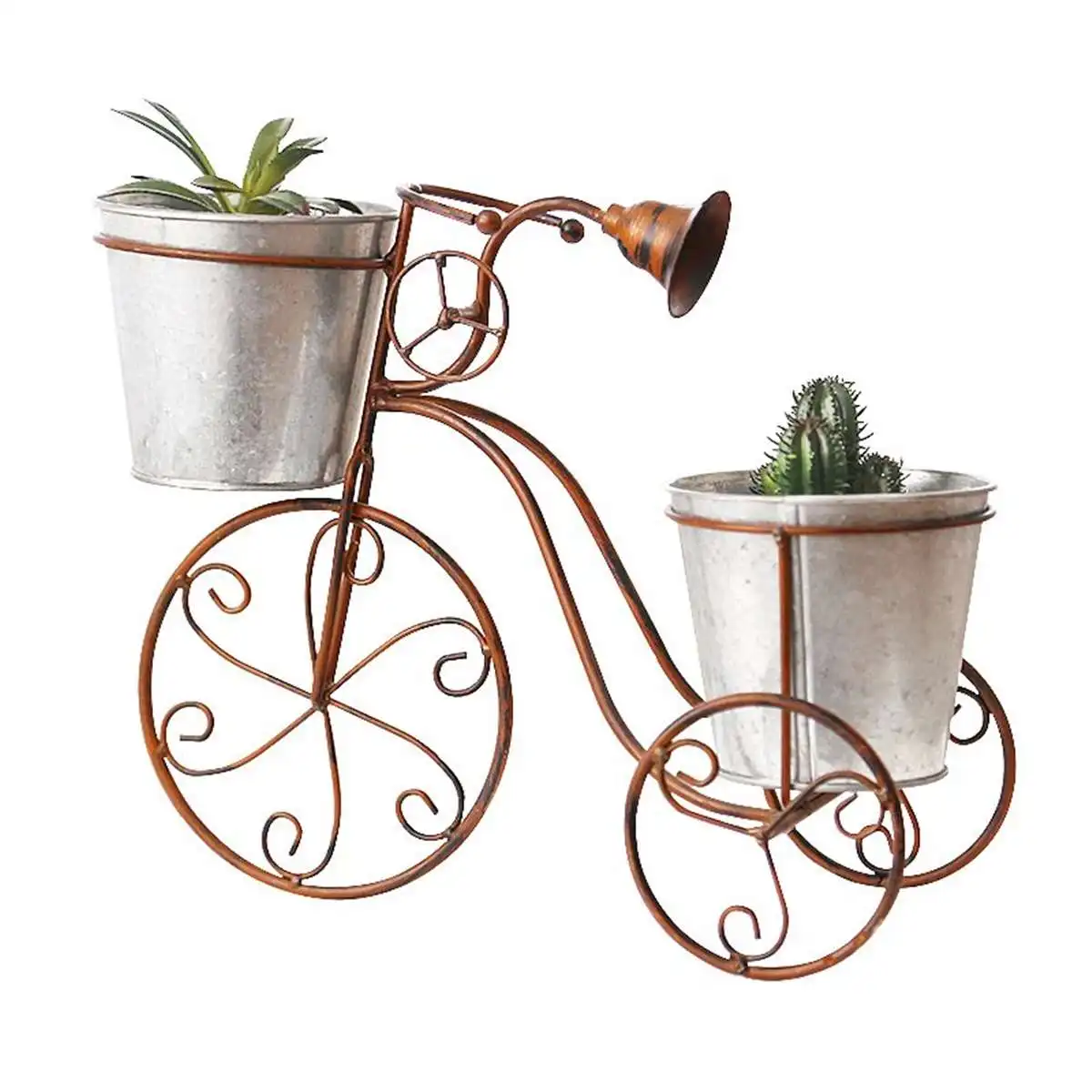 

Desktop Planter Garden Pot Garden Supplies Home Decoration European Wrought Iron Bicycle Flower Stand Flower Pot Creatives Craft