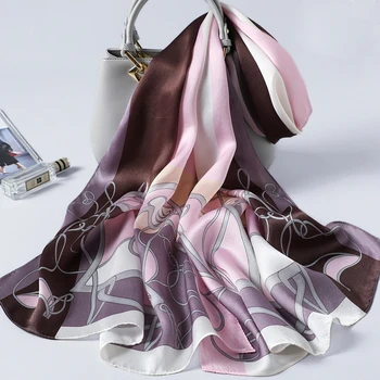 

100% Real Silk Scarves Women Luxury Brand 2020 Natural Silk Shawl Wrap for Ladies Scarf Silk Foulard Femme Pure Silk Scarf