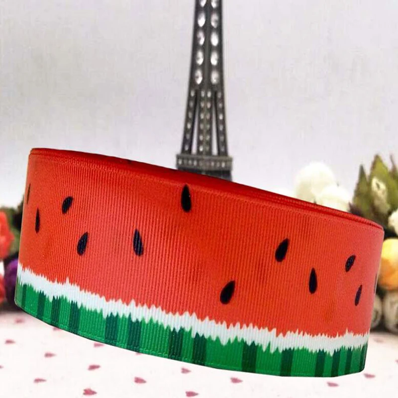 

1 '25 mm 1-1/2 38mm watermelons grosgrain ribbon 10 yard DIY hair accessories, bow wrap party decoration bags shoulder straps