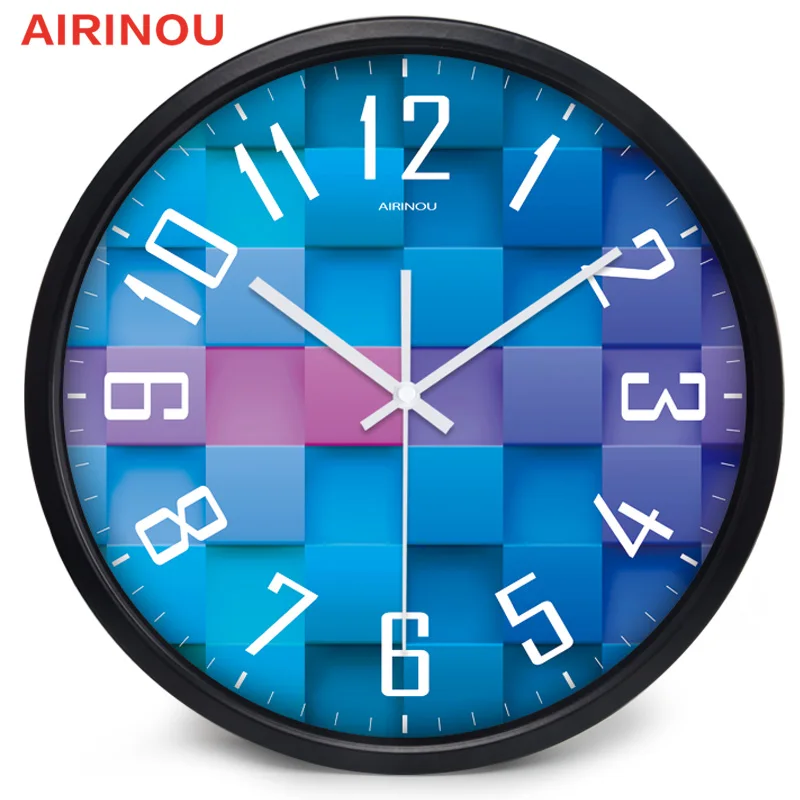 Airinou 3D Diamond Lattice design, glass&metal Wall clock, Conference