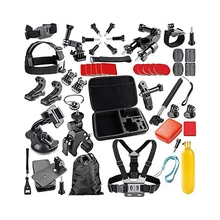 48-In-1 Sport Accessory Kit for GoPro Hero4 Session Hero1 2 3 3+ 4 SJ Yi in Swimming Rowing Skiing Diving and Other Sports
