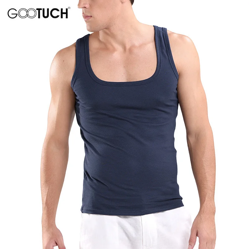 Mens Large Size Cotton Undershirt Solid Sleeveless Comfortable Plus