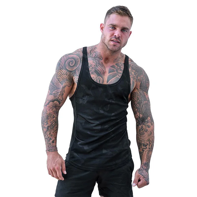 

Men Camo Vest Breathable Fast Dry Sweat Absorbing Sports Tops for Summer QL Sale