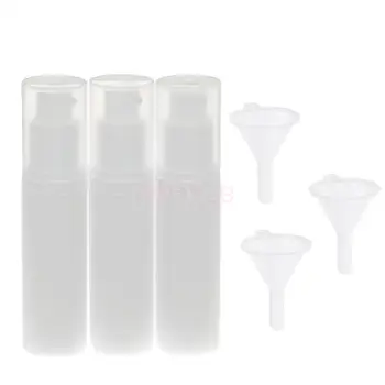 

3Pcs Airless Pump Bottles 1oz/30ml Refill Cosmetic Container for Makeup Foundations Serums Leak Proof with 3 Funnels