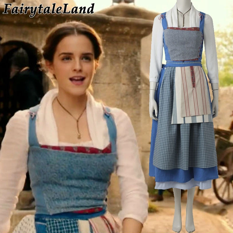 Us 12164 37 Offmovie Beauty And The Beast Belle Cosplay Costume Halloween Costumes For Adult Belle Village Outfit Library Belle Costume In Movie