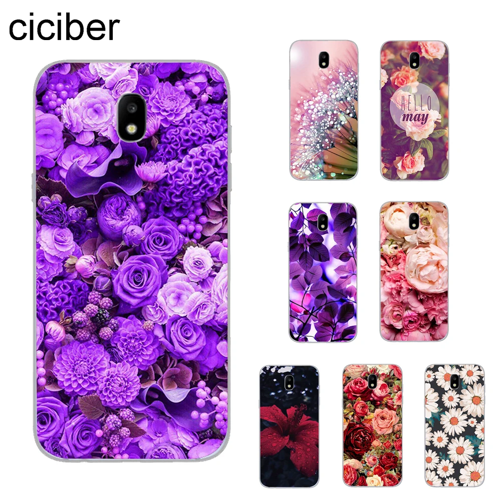 

ciciber Plant Rose Cover For Samsung Galaxy J8 J7 J6 J5 J4 J3 J2 J1 Pro Core Plus Prime 2016 2017 2018 EU Phone Cases Soft TPU