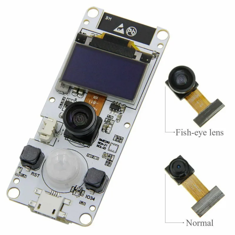

High quality T-Camera ESP32 WROVER & PSRAM Camera Module ESP32-WROVER-B OV2640 Camera Module 0.96 OLED