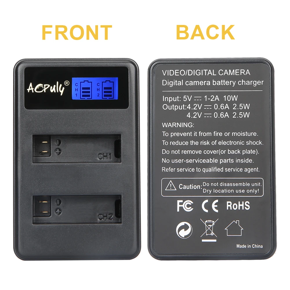 Новый LCD USB Двойной аккумулятор зарядное устройство + 2x SJCAM SJ4000 батарея