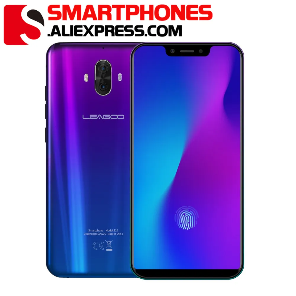 

Global Version LEAGOO S10 4G Smartphone 6GB RAM 128GB ROM 6.21" 19:9 Full Screen In-Display Fingerprint 20MP Dual Rear Cams