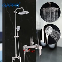 GAPPO Shower Set Bathroom Rainfall Shower Faucet Mixer Single Handle Mixer Tap With Hand Sprayer Wall Mounted Bath Mixer Shower GAPPO Shower Set Bathroom Rainfall Shower Faucet Mixer Single Handle Mixer Tap With Hand Sprayer Wall Mounted Bath Mixer Shower