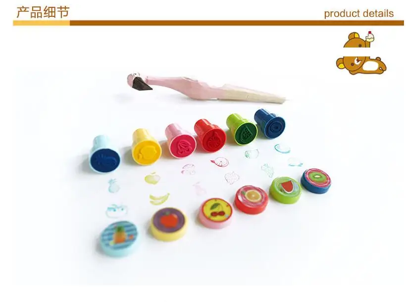 

12 Pieces / Piece Cute Cartoon Rubber Stamp Emoticons Automatic Ink Christmas Rubber Stamp Set for Scrapbook Gif Toys for Kids