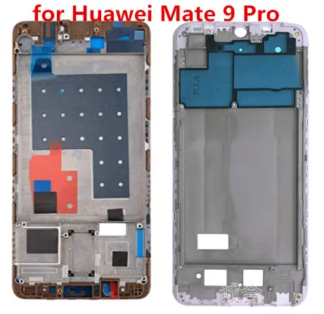 5pcs For Huawei mate 9 pro Spare for Mate Pro Front Housing LCD Frame Bezel Plate(Color : Gold/black) |