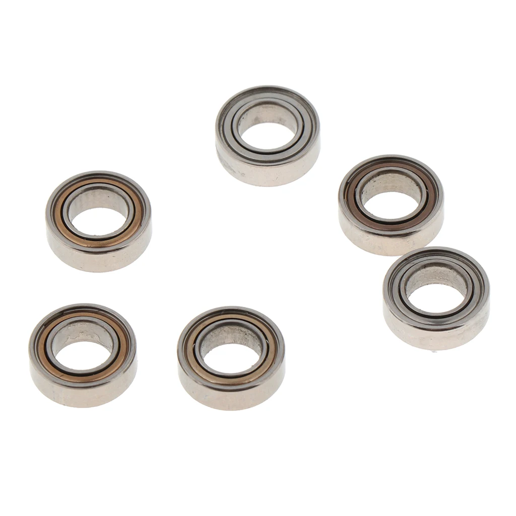 6pcs Double Shielded Ball Bearings Metal for HG P407 HG801 HG802 RC Trucks Accessories