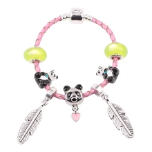 Куки панда кулон из бисера серии DIY подходит для женщин браслет ювелирные изделия Европейский Шарм подарки предпочтительны