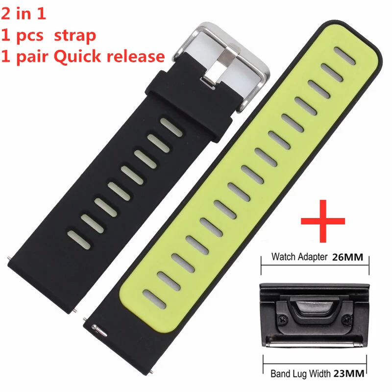 26mm Quick release Soft Silicone Band For Garmin Finx3/Finx3HR/Finx5X/Finx5X plus/Forerunner 701 Wristband Band Bracelet strap