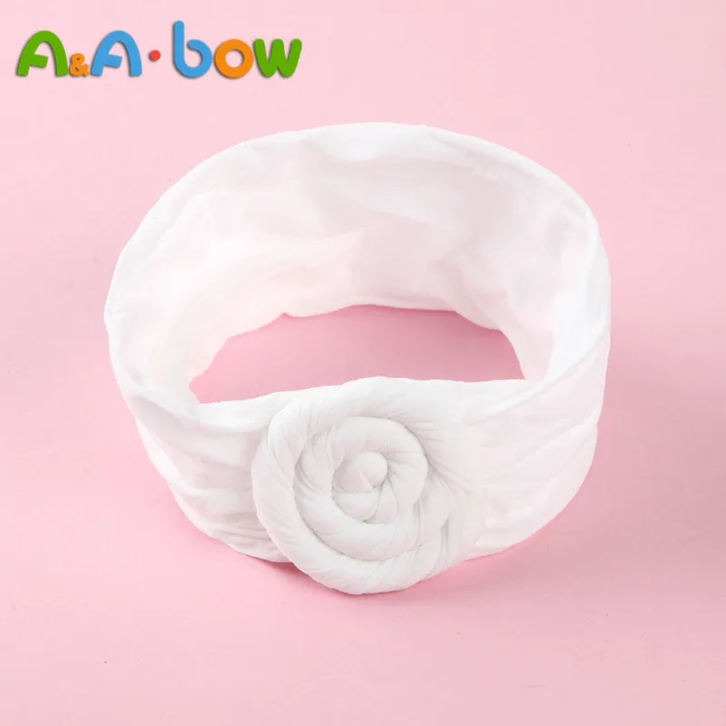 new born baby accessories	 1pcs Wide Nylon Bow Headband with Rose Flower, Soft Elestic Wide Head wraps, Cute Nylon Turban Headband Girls Hair Accessories cool baby accessories Baby Accessories