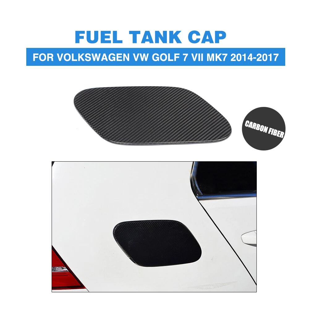 1PC Carbon Fiber Car Exterior Oil Gas Fuel Tank Cap Cover Trim