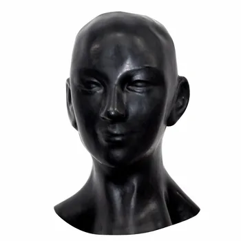 

(LS09)Fetish Latex full head human Anatomical female face lady latex mask SM suffocate Rubber hood SM suffocate Mask fetish wear