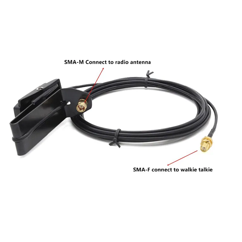 3 м окна клип радио кронштейн для монтажа антенны RB CLP SMA F Baofeng UV 5R GT 82 BF 888S H777|Шлейфы|