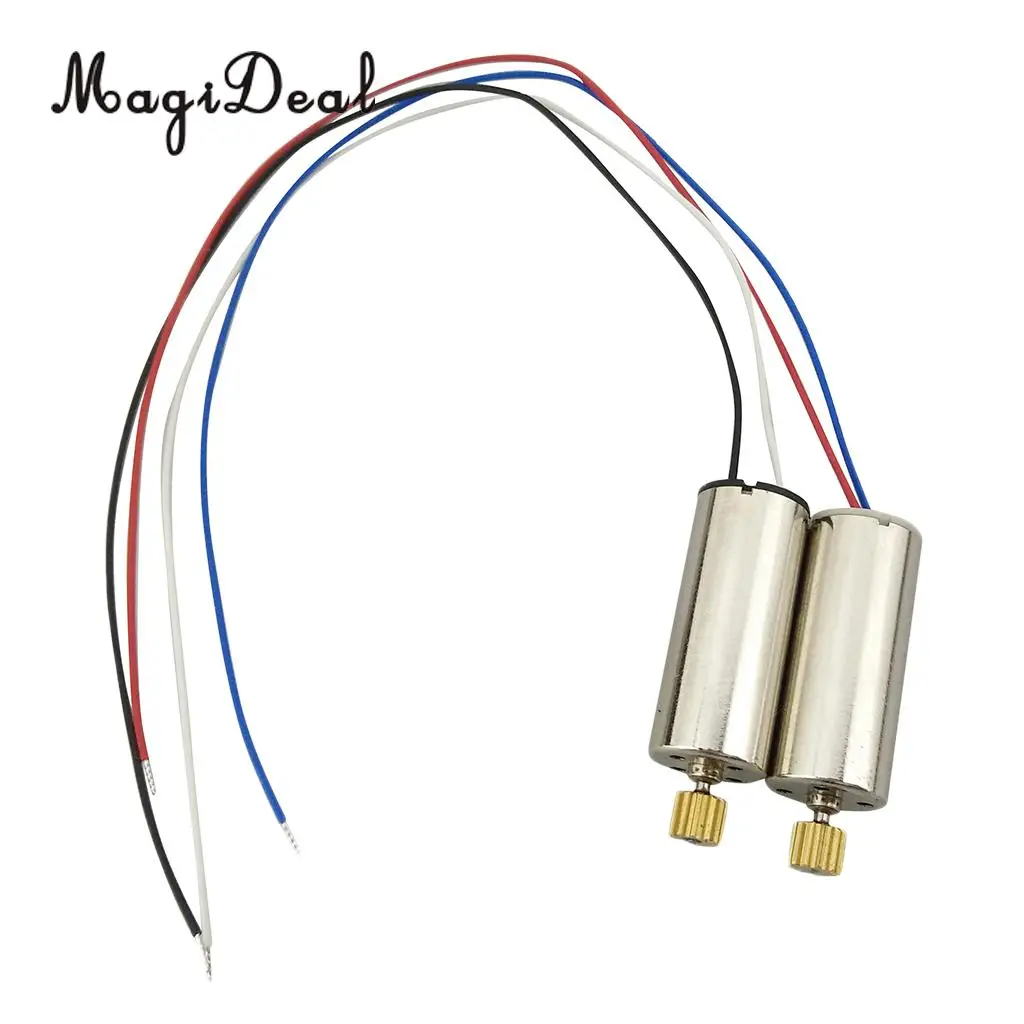 MagiDeal High Quality 2Pcs Metal CW CCW Copper Teeth Motor for Hubsan H502E H502S H50 X4 Drone Quadcopter Remote Control Parts 