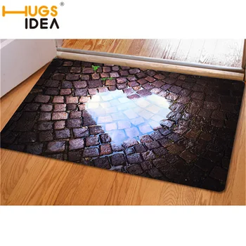 

Heart Shaped Funny Puddles Stone Pattern Carpets For Bath and Toilet Thin Creative Gift Bedroom Rug Anti-Slip Indoor Doormat Pad