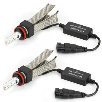 

1 Pair Car LED Headlight Bulb 80W 6000K Front Light Auto Lamp CSP Light source H8/H9/H11 Car Accessories