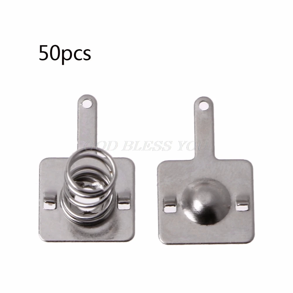 50 Pairs Metal Battery Spring Plate Set for AA AAA Positive Negative Contact New 50 Pairs Metal Battery Spring Plate Set for AA AAA Positive Negative Contact New