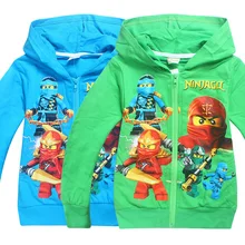 2017 Baby Girls Outwear Ninja Ninjago Hoodies Zip Suits Clothes Kids t shirts Cartoon Sweatshirts Kids bomber coat jackets