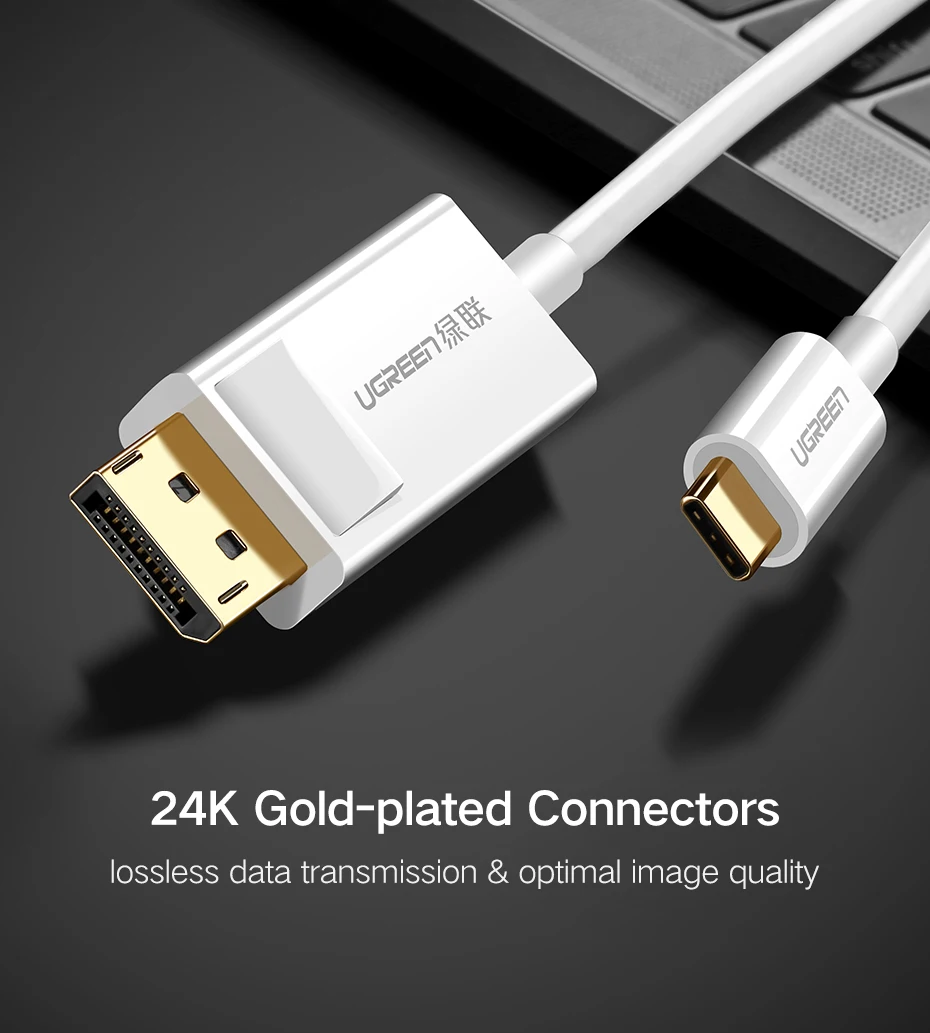 Ugreen USB C DP кабель 4K разрешение usb type-C для DisplayPort адаптер для MacBook Pro samsung S8 huawei mate 10 USB-C DP Cabl