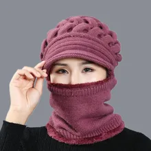 Зимние шапки Скалли зимняя шапка бини женский шерстяной шарф головные уборы, Балаклава маска Gorras капот твист полосы вязаная шапка