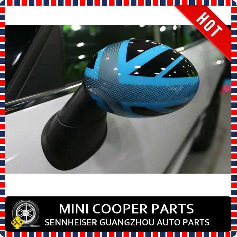 Blue Union Jack Style Side Mirror Cover-4