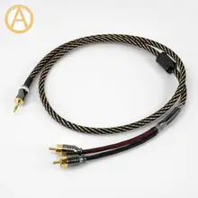 HIFI 3 5mm Jack To RCA Cable Headphone Jack To Stereo RCA Audio Cable For Mobile Phone Music Player Amplifier JAPAN Canare EXC04