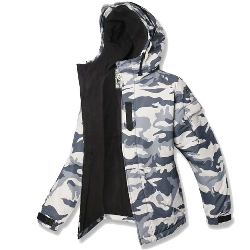 white camo winter coat