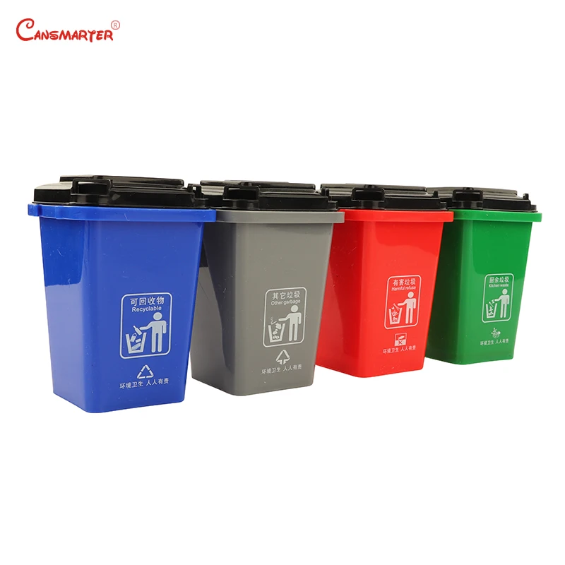 Garbage Sorting Toy Classified Trash Can Montessori 4 Sorting With tray Wooden Beech Children Pract - 33051269024