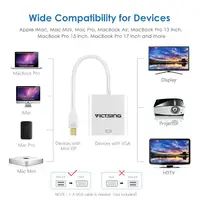 מחשב נייד מיני VicTsing Display Port ל- VGA מתאם מחבר Thunderbolt DP ל- VGA (מנקבה לזכר) כבל ממיר עבור PC / מחשב נייד / שולחני (5)