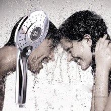 Цвета воды Led температура насадки для душа цифровой дисплей питание ручной ванная душевая головка распылитель воды