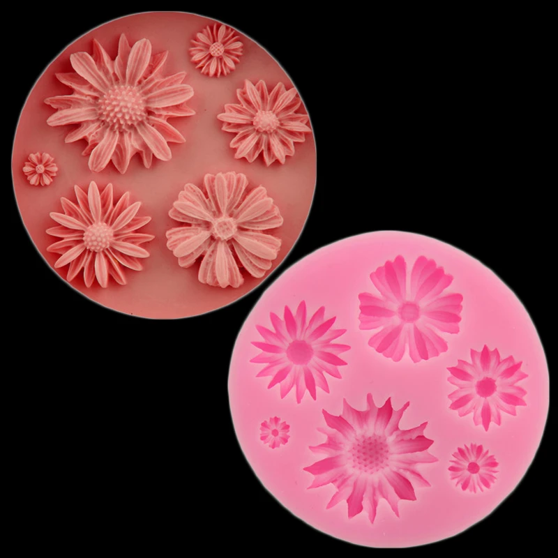 Moule A Chocolat En Silicone Avec Chrysantheme Fang Dan Decoration De Gateau Fleur De Soleil Bonbons Gerbera Marguerite Aliexpress