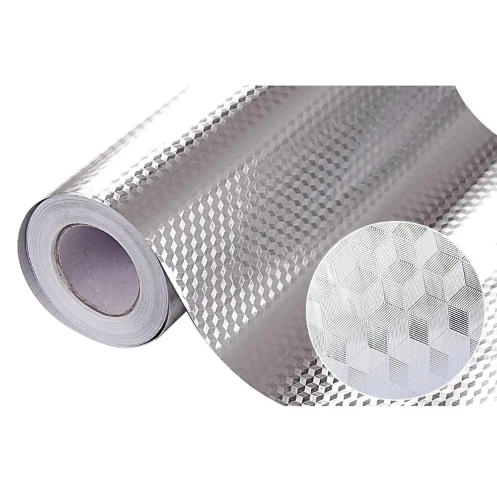 

Aluminum Foil Kitchen Stickers Self Adhesive Oil-proof Waterproof Wallpaper DIY Maison Decoration Wall Sticker Kitchen Tools