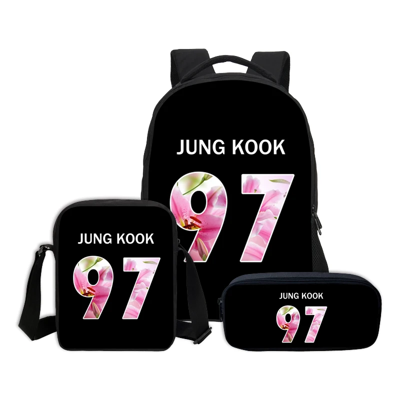 3 unids/set VEEVANV BTS Impresión de letras mochilas niños Bookbag niñas Mochila escolar moda Mochila niños Casual diario bolso de hombro 3 unids/set VEEVANV BTS Impresión de letras mochilas niños Bookbag niñas Mochila escolar moda Mochila niños Casual diario bolso de hombro