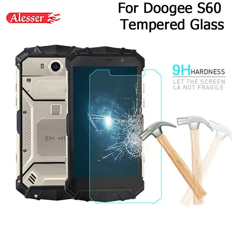 Alesser Для Doogee S60 Премиум закаленное Стекло 5.2 дюймов Плёнки царапинам Защитная