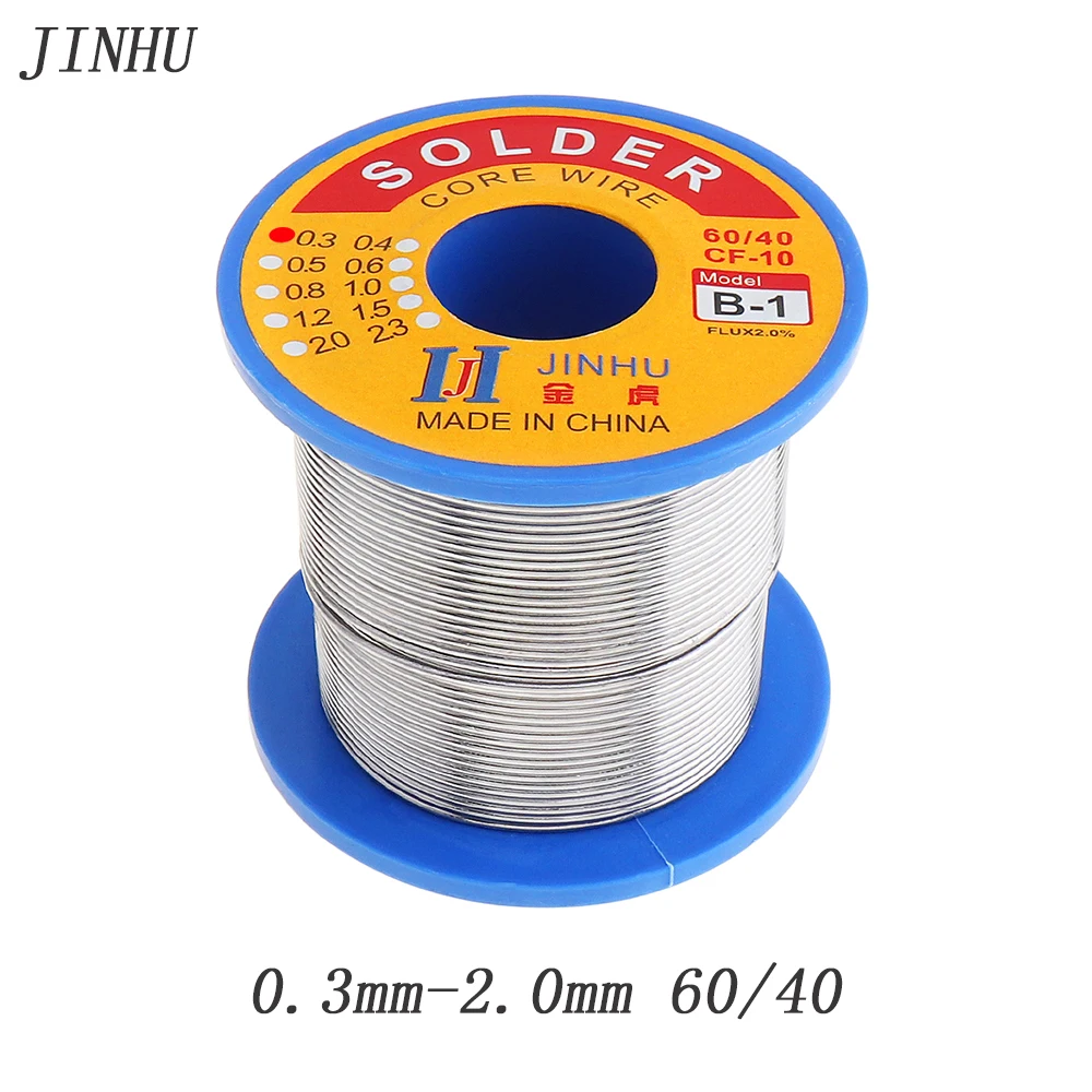 

0.5/0.6/0.8/1.0/1.2/1.5/2.0mm 250g 60/40 FLUX 2.0% Tin Lead Tin Wire Melt Rosin Core Solder Soldering Wire Roll