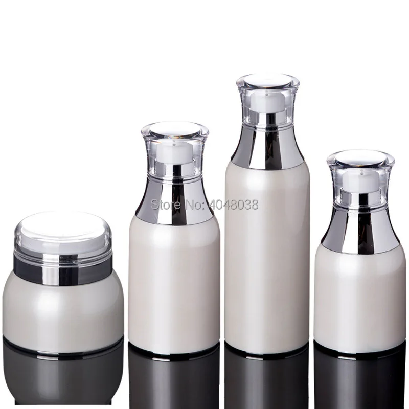 30ML 50ML 100ML Emulsion Bottle PETG Vacuum Flask Thickened Transparent Cover Press Pump Bottle Portable Liquid Foundation Vial (7)