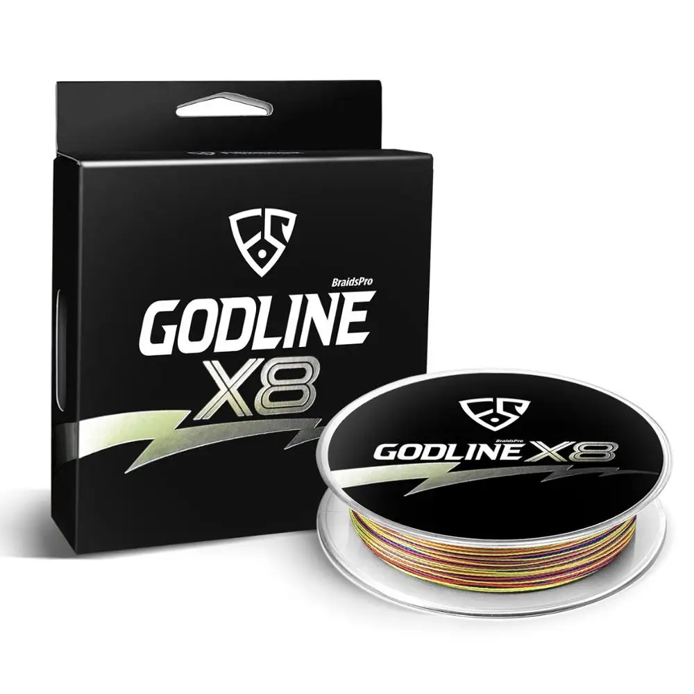 FISHINGSIR GODLINE X8 плетеная рыболовная леска, 8 нитей, ПЭ плетеная, 275 м, многофиламентная веревка, карпэ провод, супер силовые линии - Цвет: Multi-color