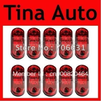 

THTMH 10pcs LED MARKER CLEARANCE SUPERFLUX ABS lensTrailer TRUCK Lamp LIGHT 12V 24V RED SAE & DOT Approved