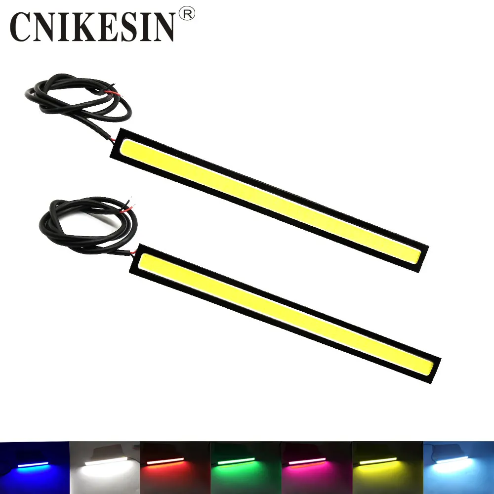 

CNIKESIN LED DRL Flexible Daytime Running Light Waterproof Universal COB DRL Kit Day Light Fog Light Auto Driving Day Light 12V