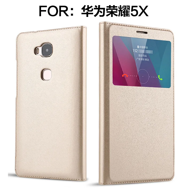 Чехол NECONO для Huawei honor 5x умный кожаный флип чехол с функцией пробуждения сна и
