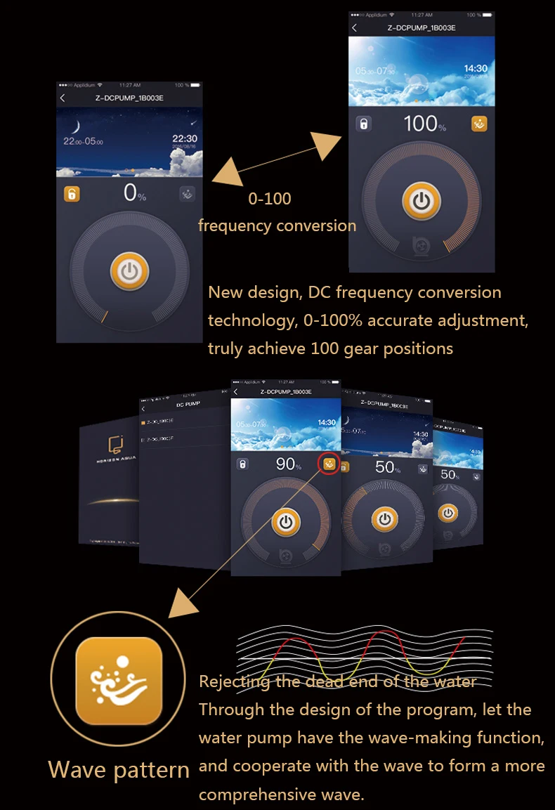 Zetlight KINGKONG насос с wifi управлением аквариум Интеллектуальный водяной насос wifi 7000 wifi 1100 с помощью приложения для телефона
