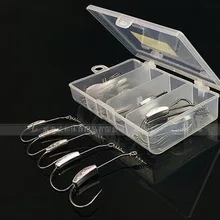 25 шт./компл. карбоновый стальной кривошипный крюк с свинцовым весом и пружинные булавки, мягкие приманки, кривошипный крючок, коробка для рыболовных крючков