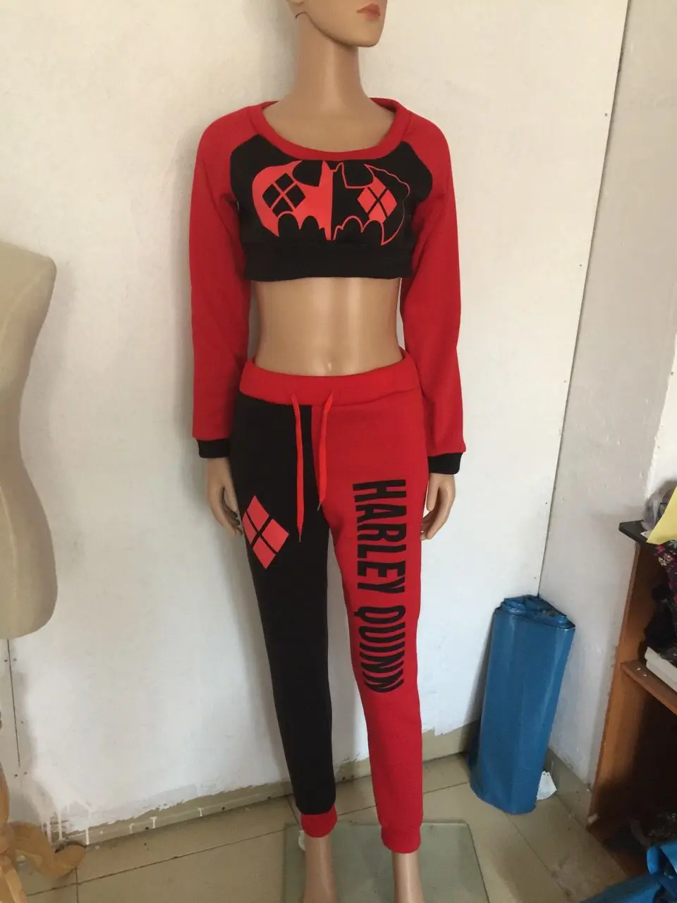 Cosplay&ware Squad Harley Quinn Ladies Tops Joggers Pant Trousers Sport Gym Pants Tracksuit Cosplay Costumes Hoodies Jacket Knickers -Outlet Maid Outfit Store