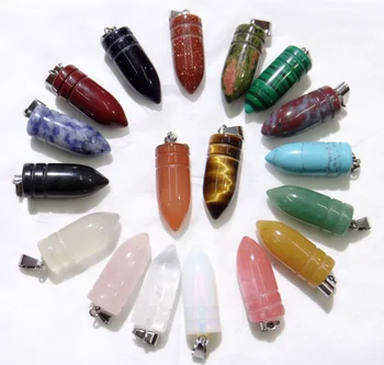 

Wholesale 25pcs assorted natural stone Onyx Pendulum pendants Charms fit Necklaces jewelry making Free Shipping